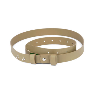 1 inch womens khaki belt without buckle 1
