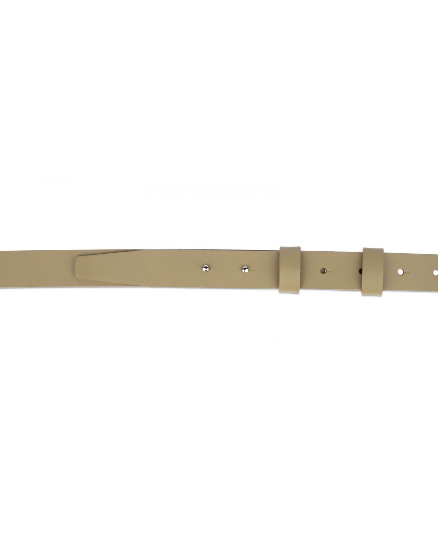 1 inch womens khaki belt without buckle 3