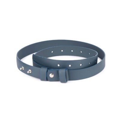 1 inch womens light blue belt without buckle 1