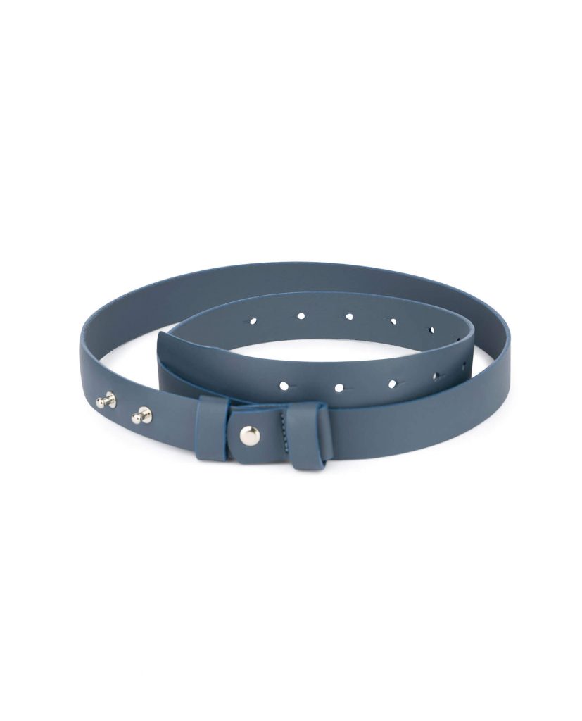 Buy 1 Inch Womens Light Blue Belt Without Buckle | Capo Pelle