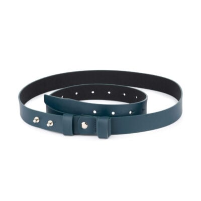 1 inch womens light blue belt without buckle 5