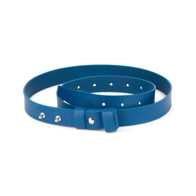 1 inch womens royal blue belt without buckle 1