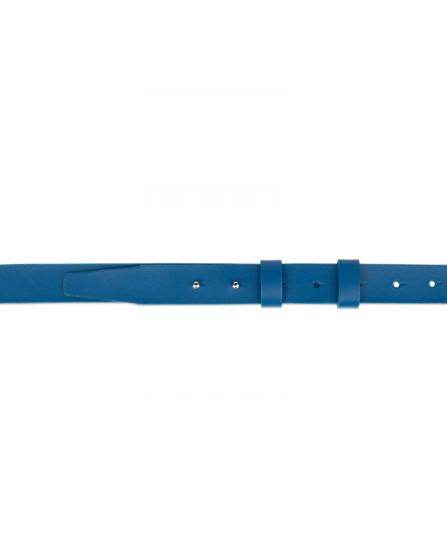 1 inch womens royal blue belt without buckle 3