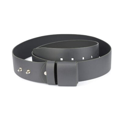 2 inch womens gray belt without buckle 1