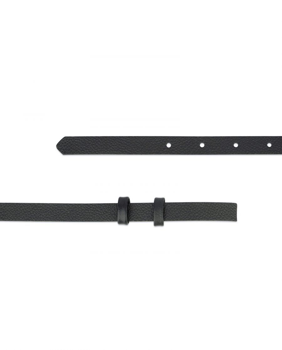 black leather strap for belt 15 mm 2