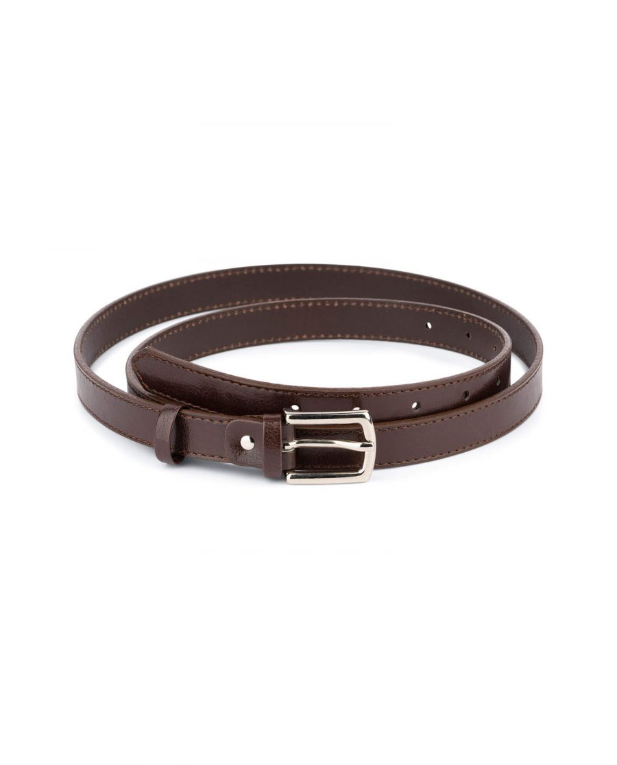 womens brown leather belt 2 0 cm 1