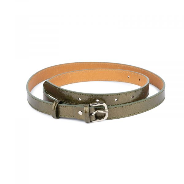 womens green belt thin 2 0 cm 1