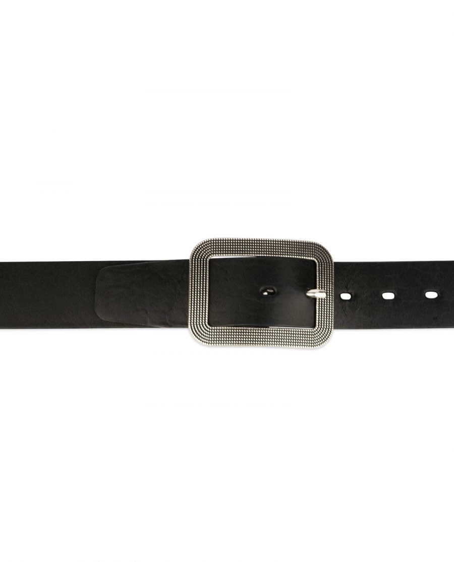 thick womens belts black full grain leather 3