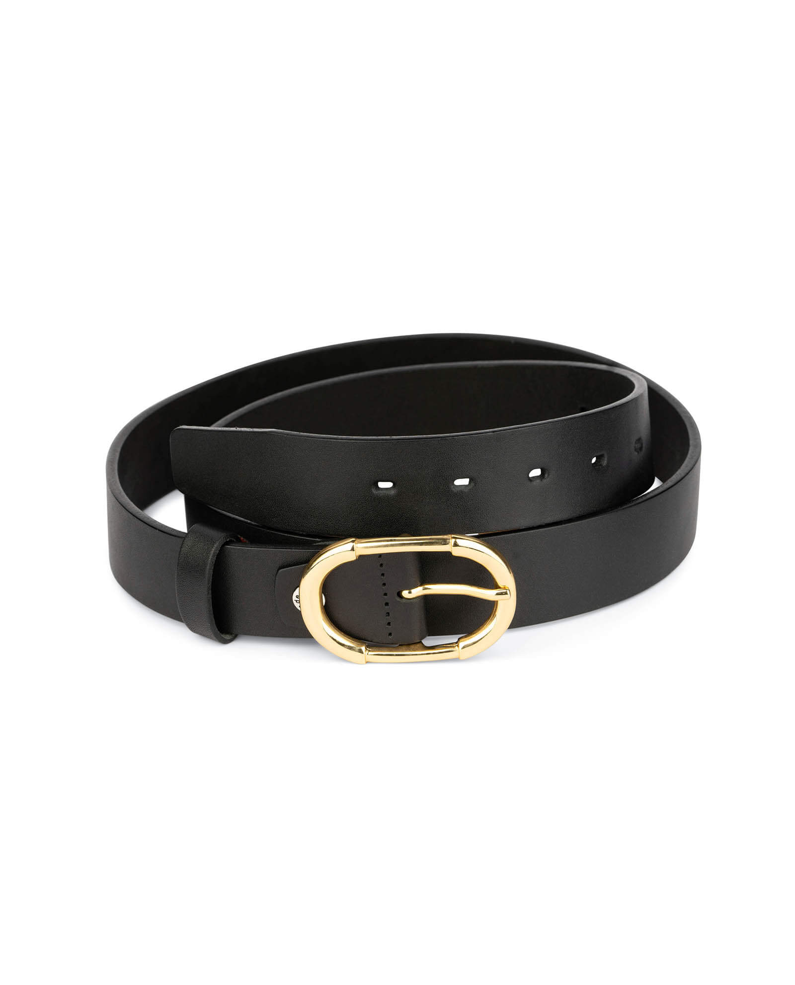 Men's Reversible 30Mm Classic Rounded Buckle Grain Leather Belt