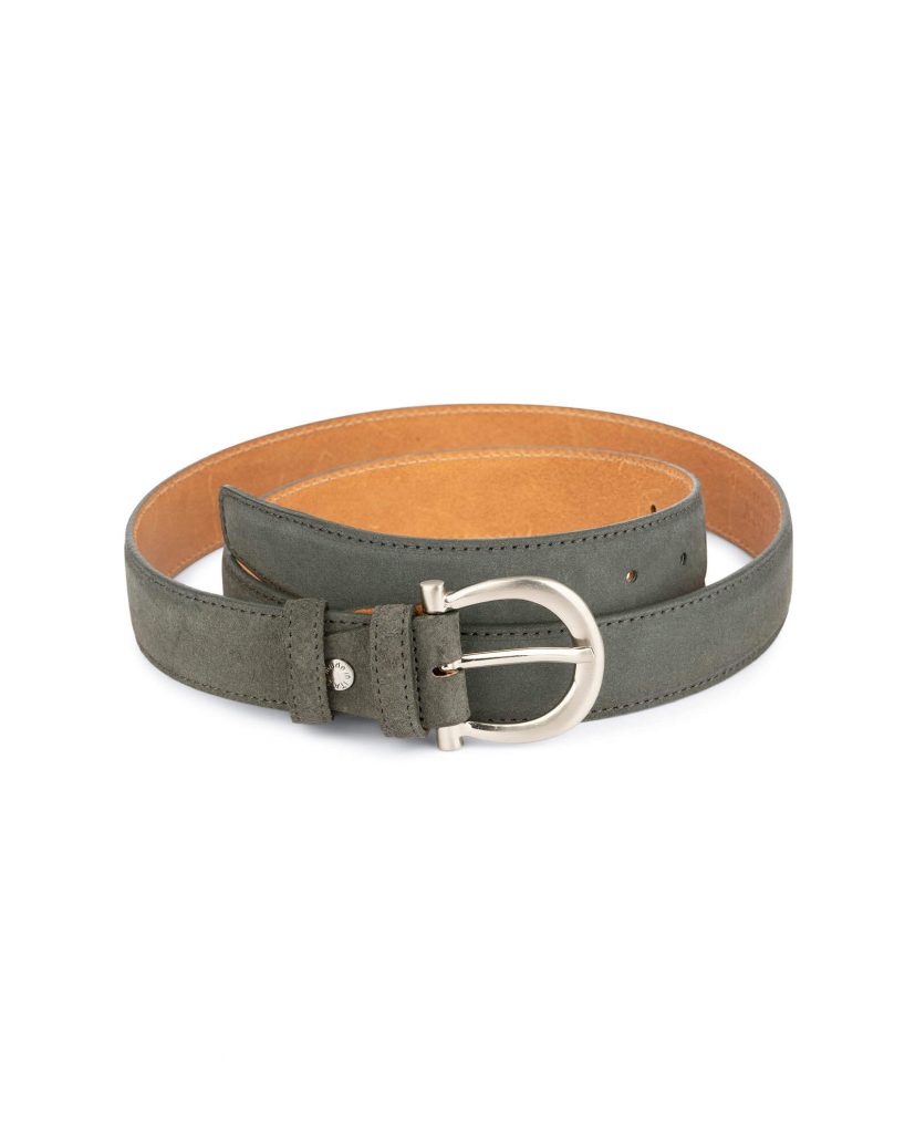 Buy Womens Gray Belt | Suede Leather With Italian Buckle  display picture 3