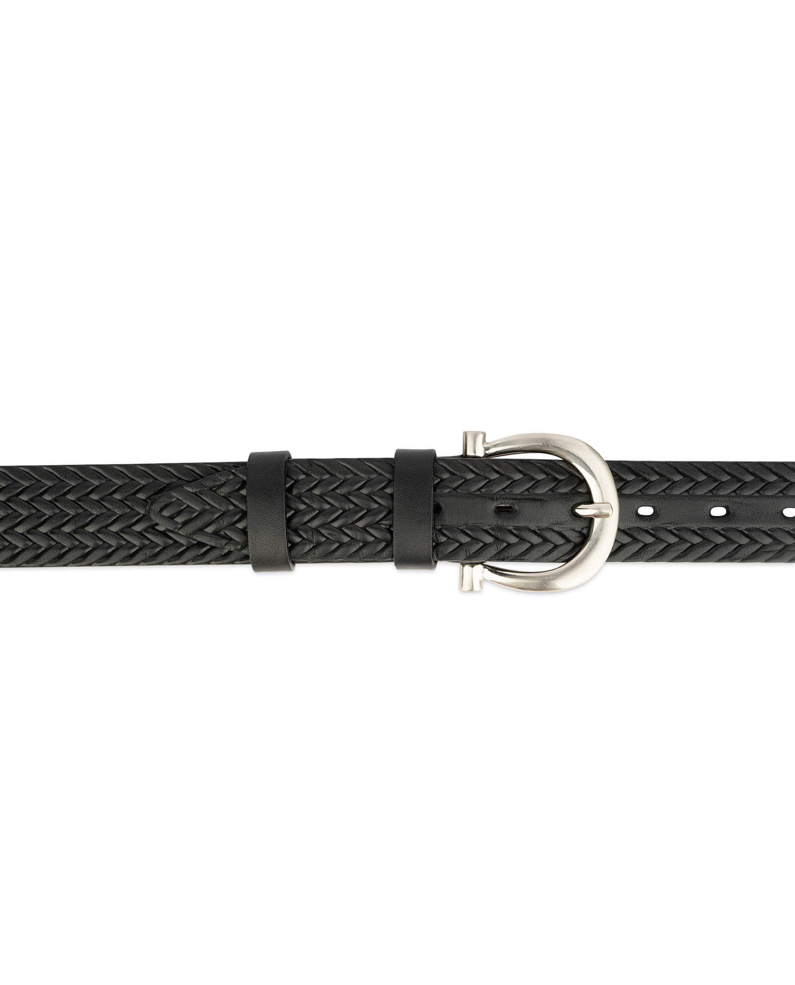 Buy Womens Woven Belt, Real Embossed Leather