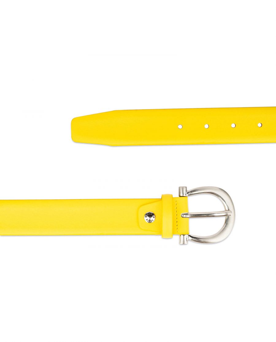 womens yellow belt with silver buckle 2