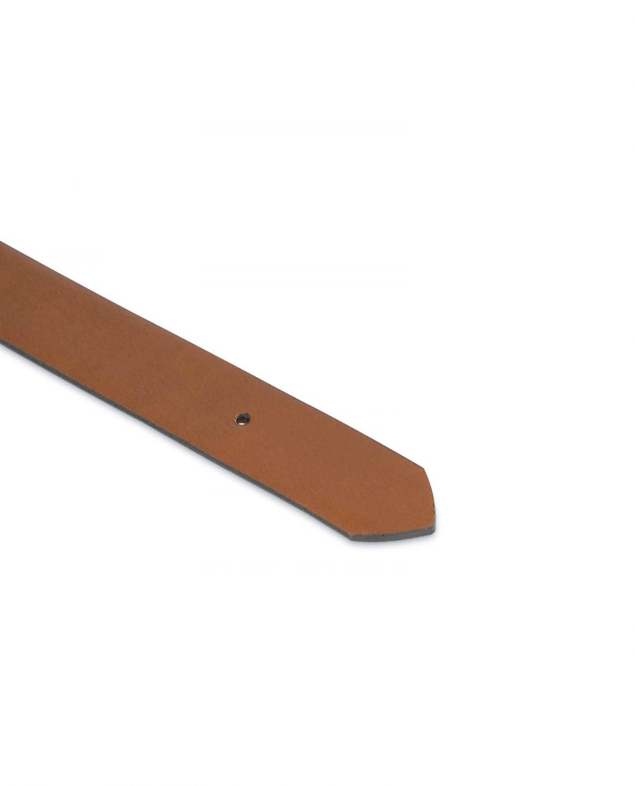 1 inch brown leather belt strap 1