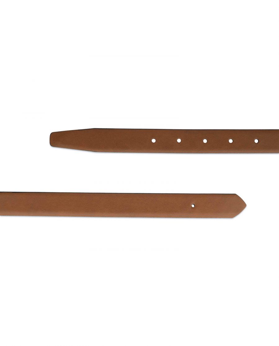 1 inch brown leather belt strap 3