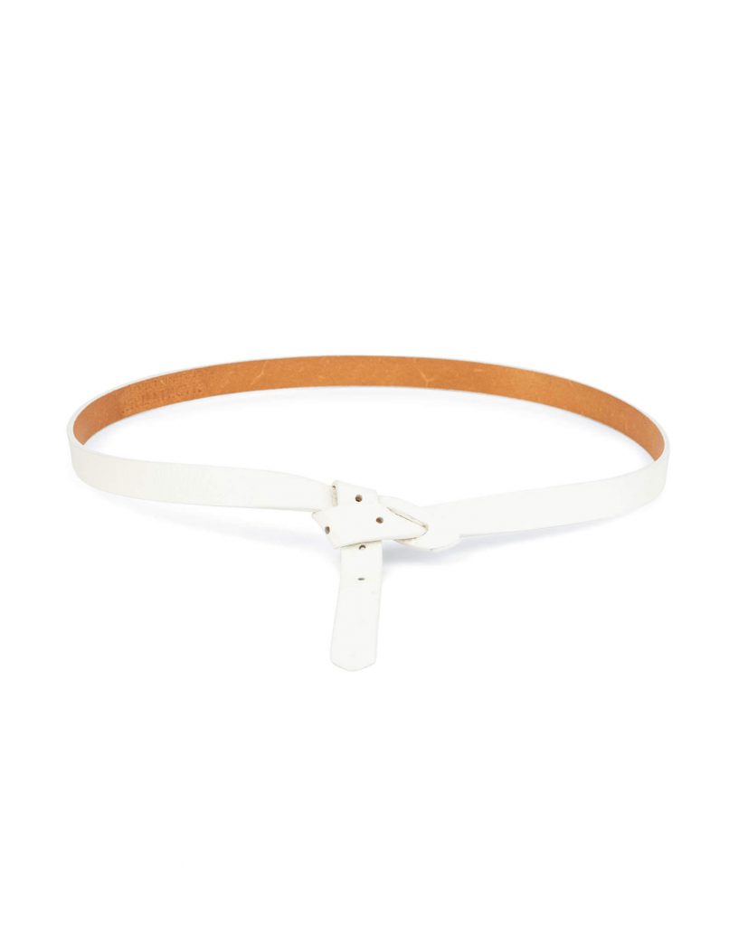 Buy White High Waist Belt For Dresses | LeatherBeltsOnline