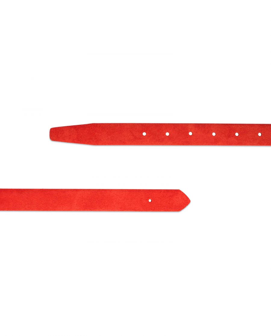 red suede leather buckle strap 2
