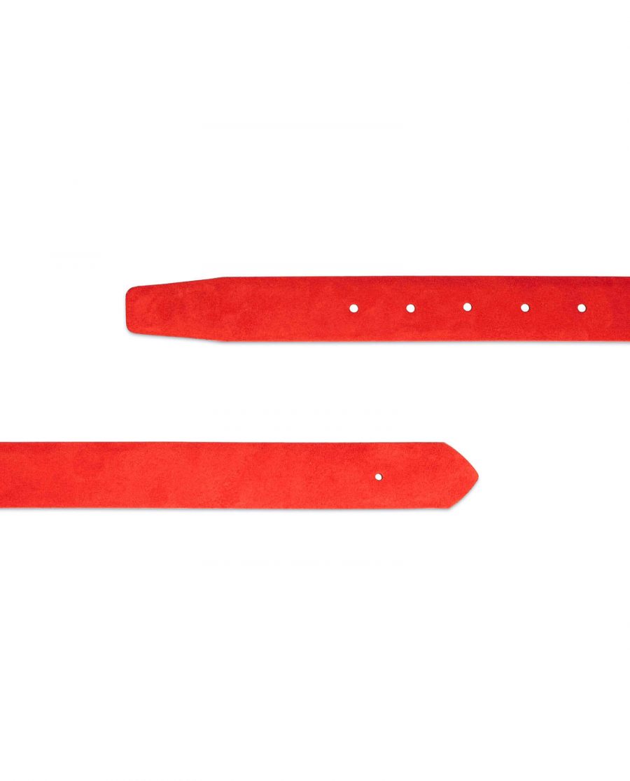 replacement 30 mm red suede belt strap 2