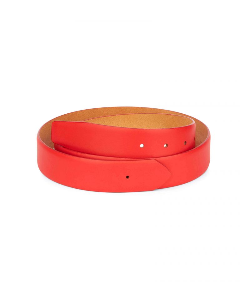 Buy Replacement Red Mens Belt Strap | LeatherBeltsOnline.com