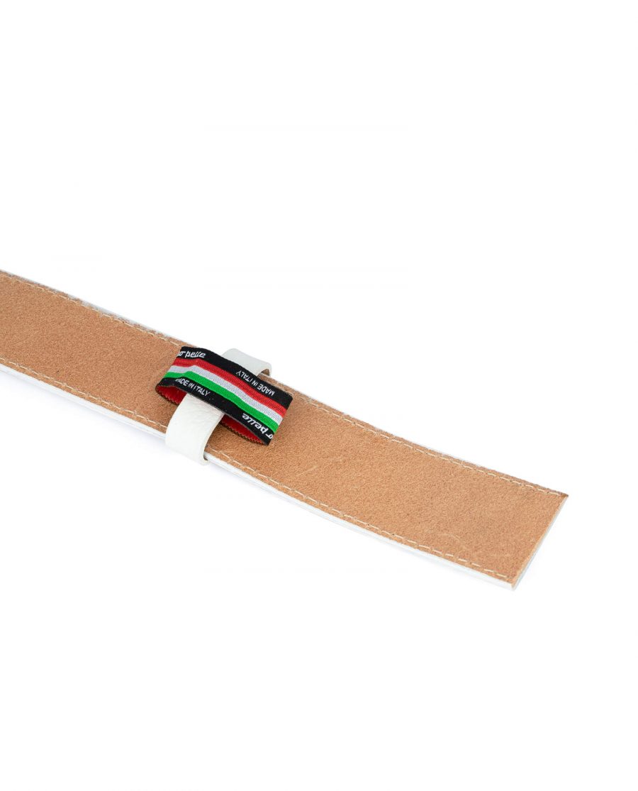 white leather belt strap 35 mm 2
