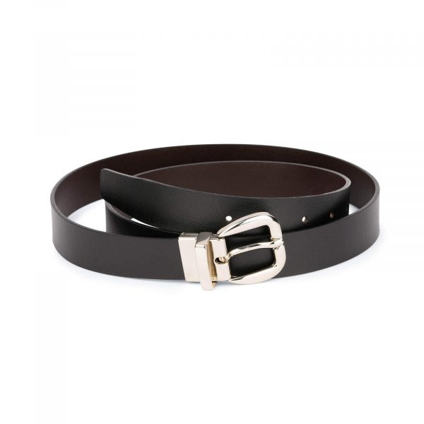 Womens Leather Belt, CR Reversible Belt for Women with Rotated
