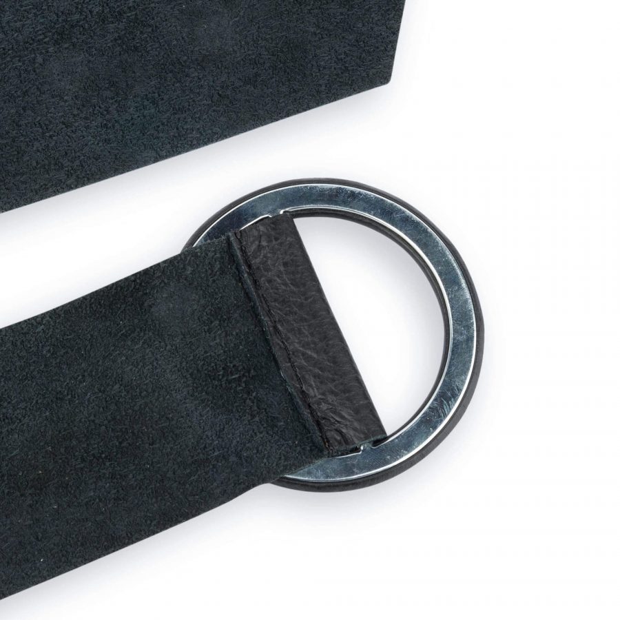 Black High Waist Belt For Dresses Round Buckle 6 7 cm 1