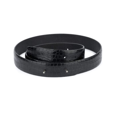 black embossed crocodile belt no buckle 35usd 28 42 4