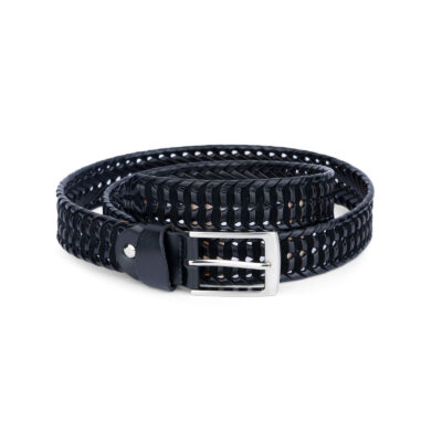 black mens woven belt 35usd 42