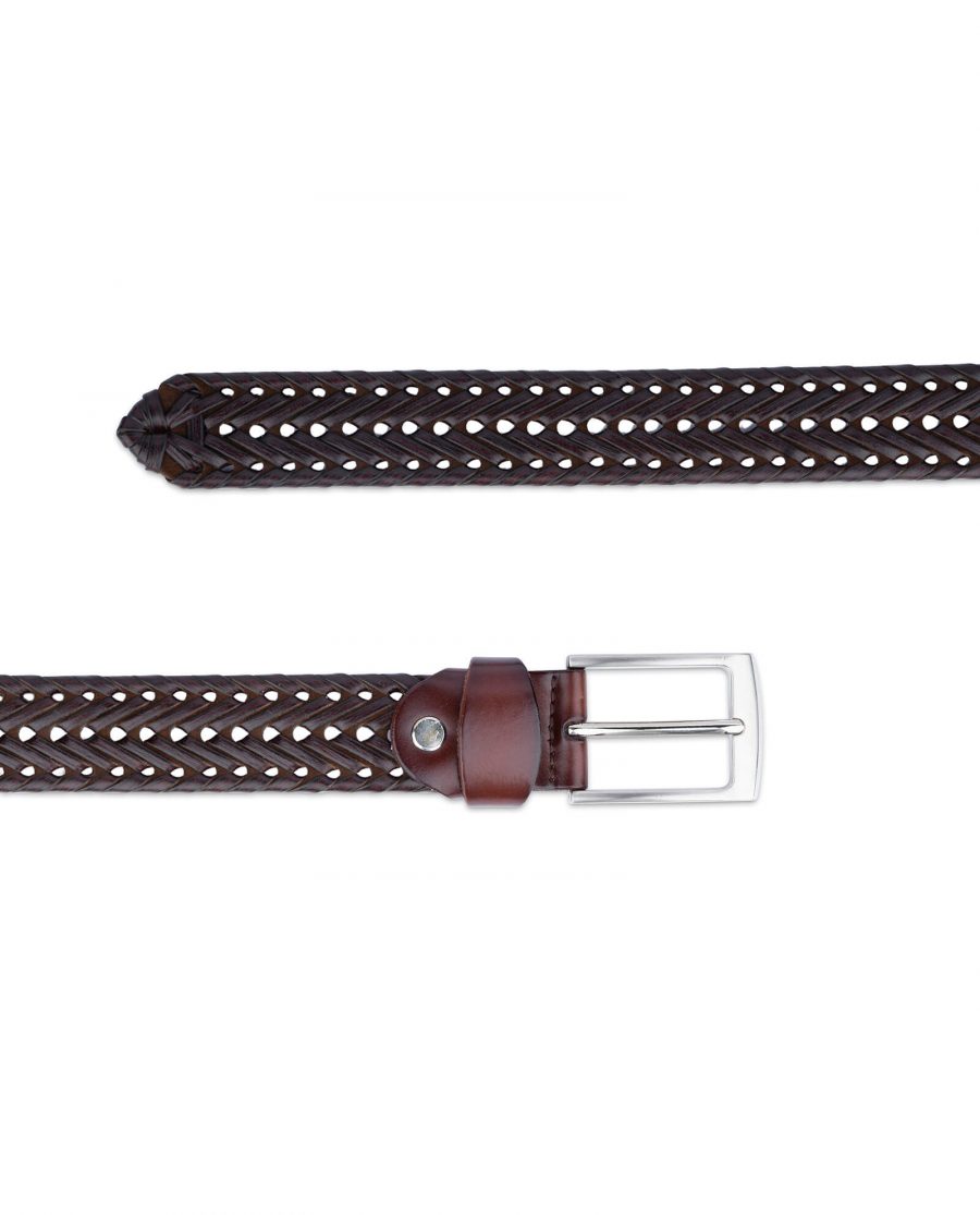brown braided belt for men 35usd 3