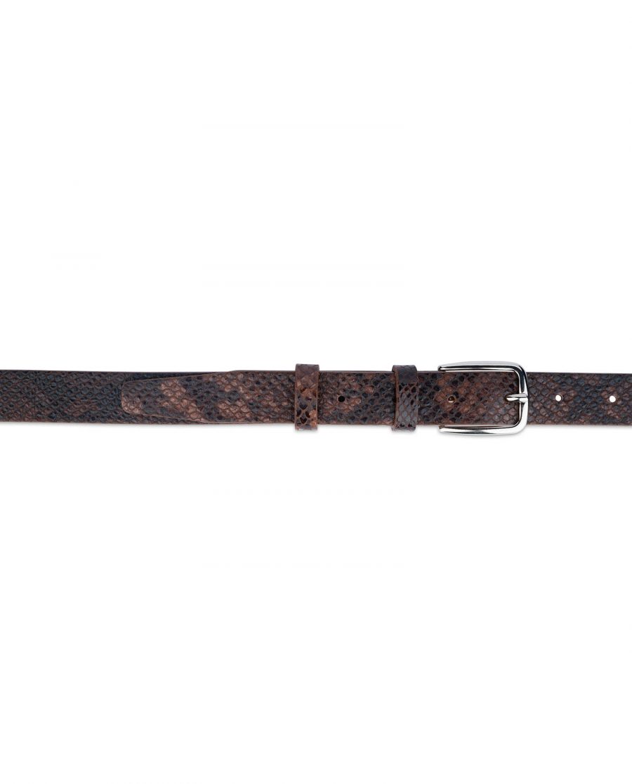 brown snakeskin belt 25 mm 3