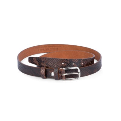 brown snakeskin belt 25 mm sz28 46 4