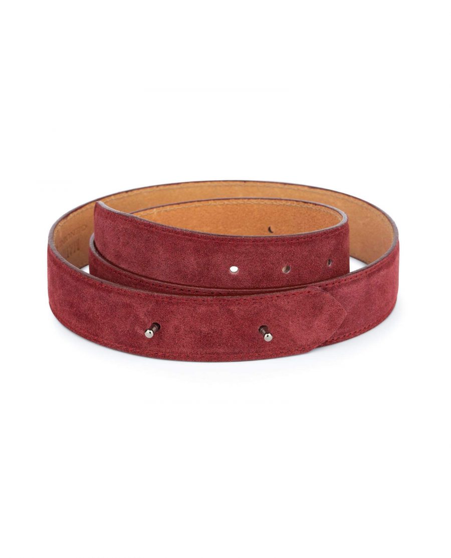 burgundy suede belt without buckle usd45 28 42 5