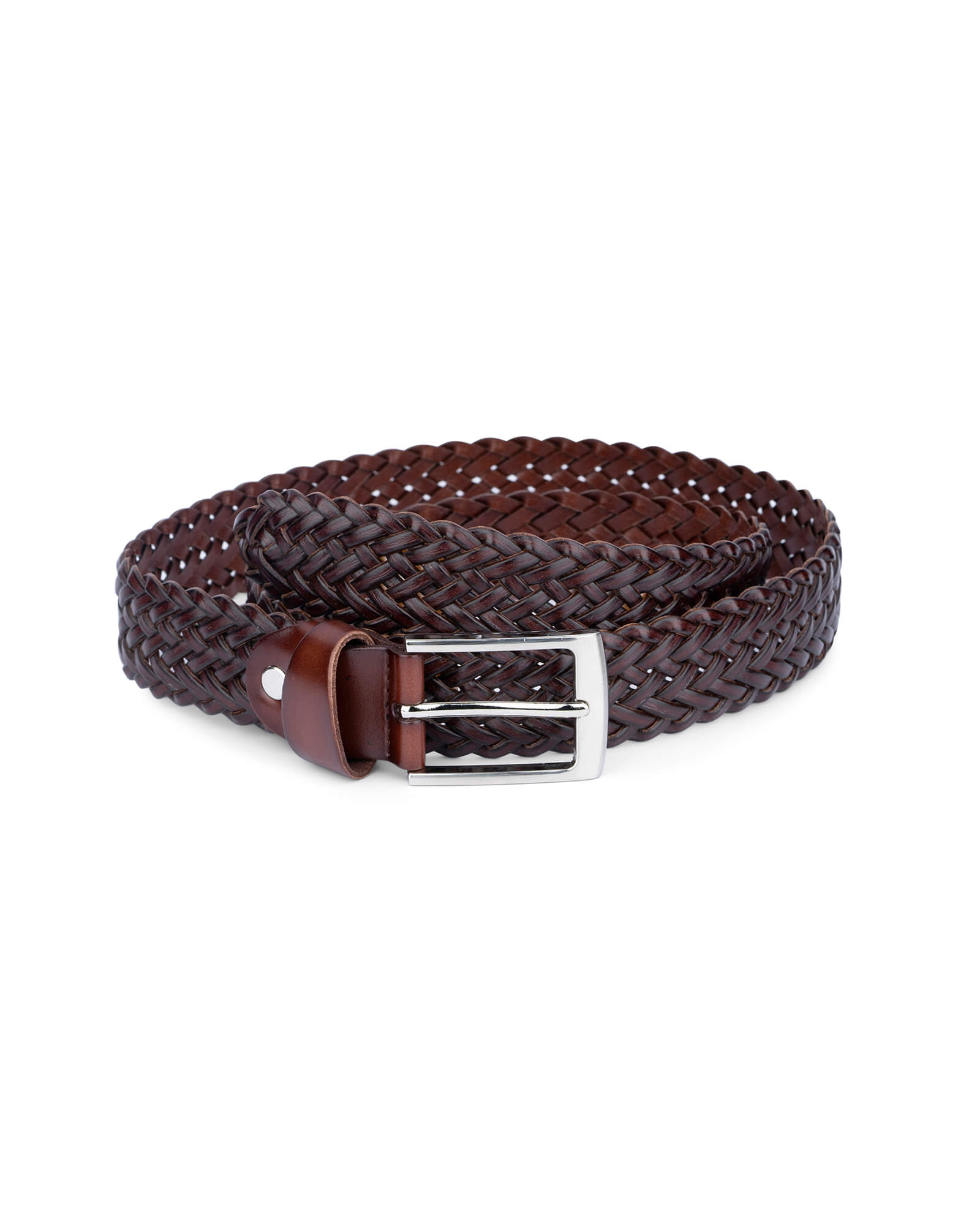Buy Cognac Men's Woven Belt | LeatherBeltsOnline.com
