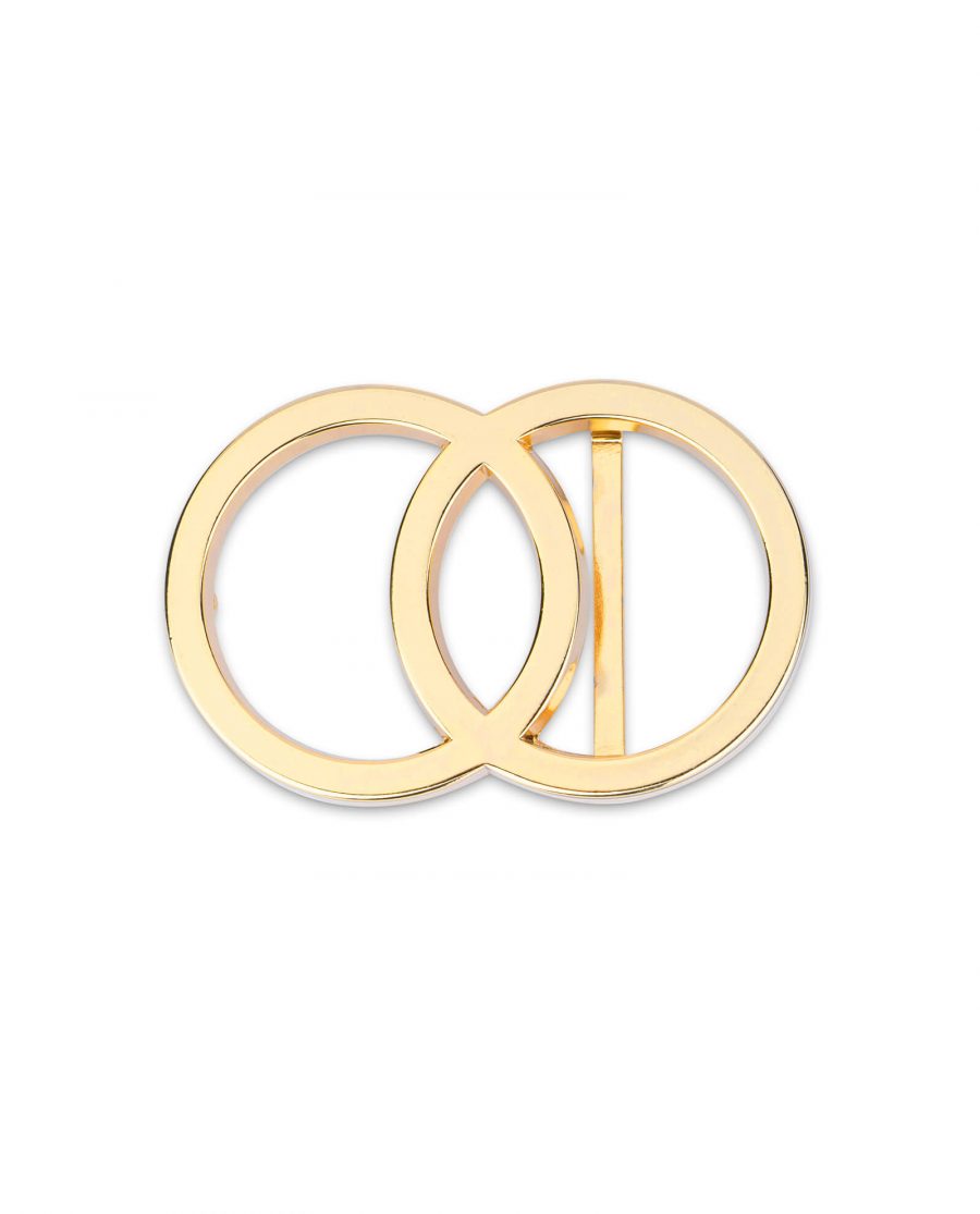 gold double circle buckle 40 mm 2