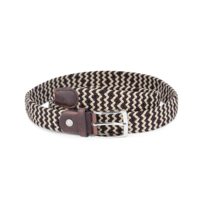 man elastic belt woven brown beige 19usd 1