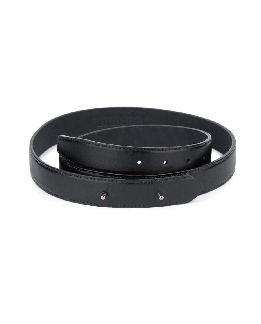Buy Mens Black Leather Belt Without Buckle 3.0 Cm | LeatherBeltsOnline