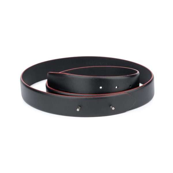 mens black red edge leather belt without buckle 35usd 28 42 1