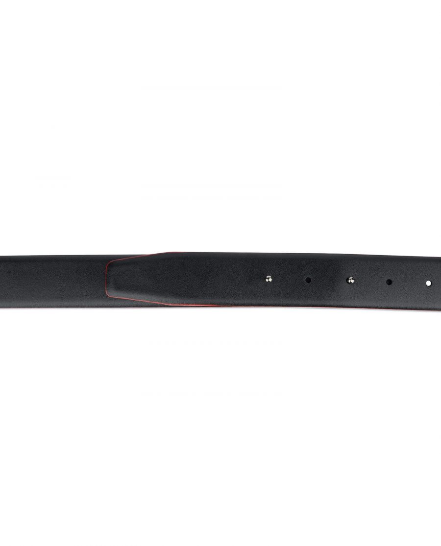 mens black red edge leather belt without buckle 35usd 28 42 3
