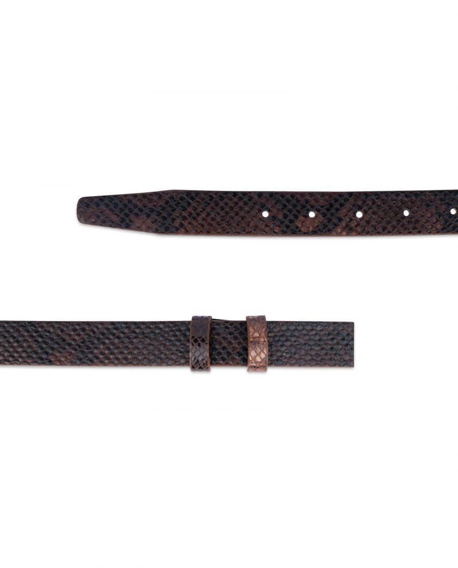 replacement brown snake print belt strap 25 mm sz28 42 2