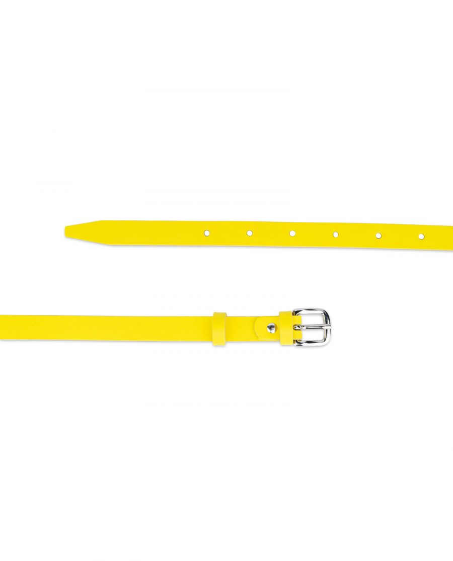 skinny womens yellow belt 15 mm 2