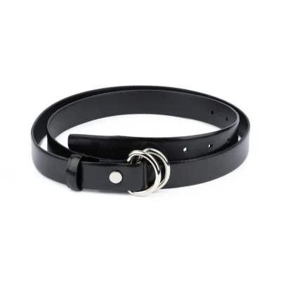 Black Womens D Ring Belt 1