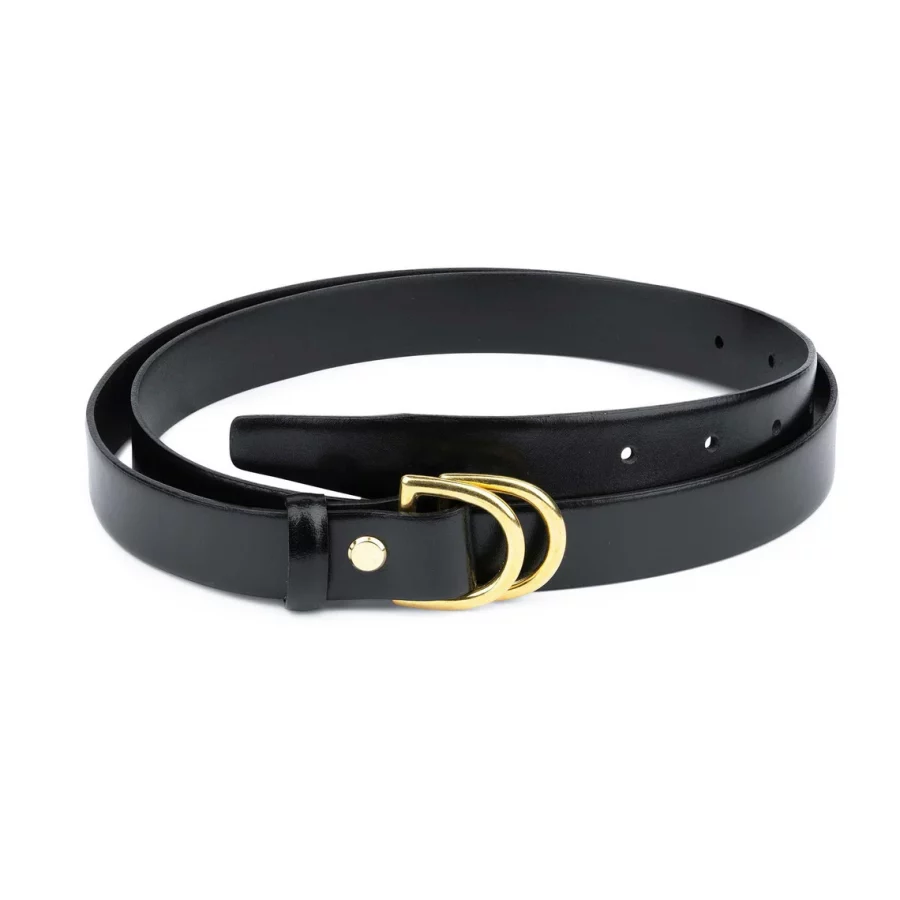 Womens D Ring Belt With Brass Loops 1