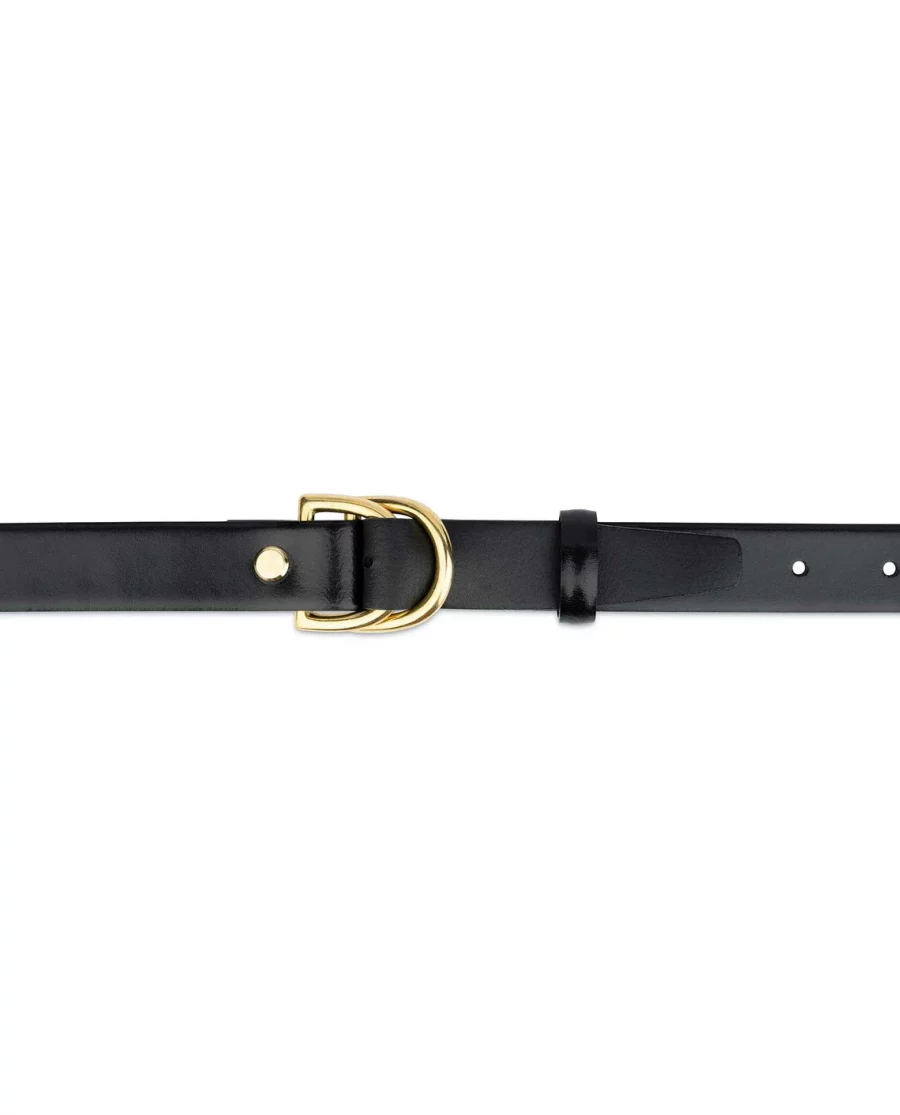 Womens D Ring Belt With Brass Loops 3