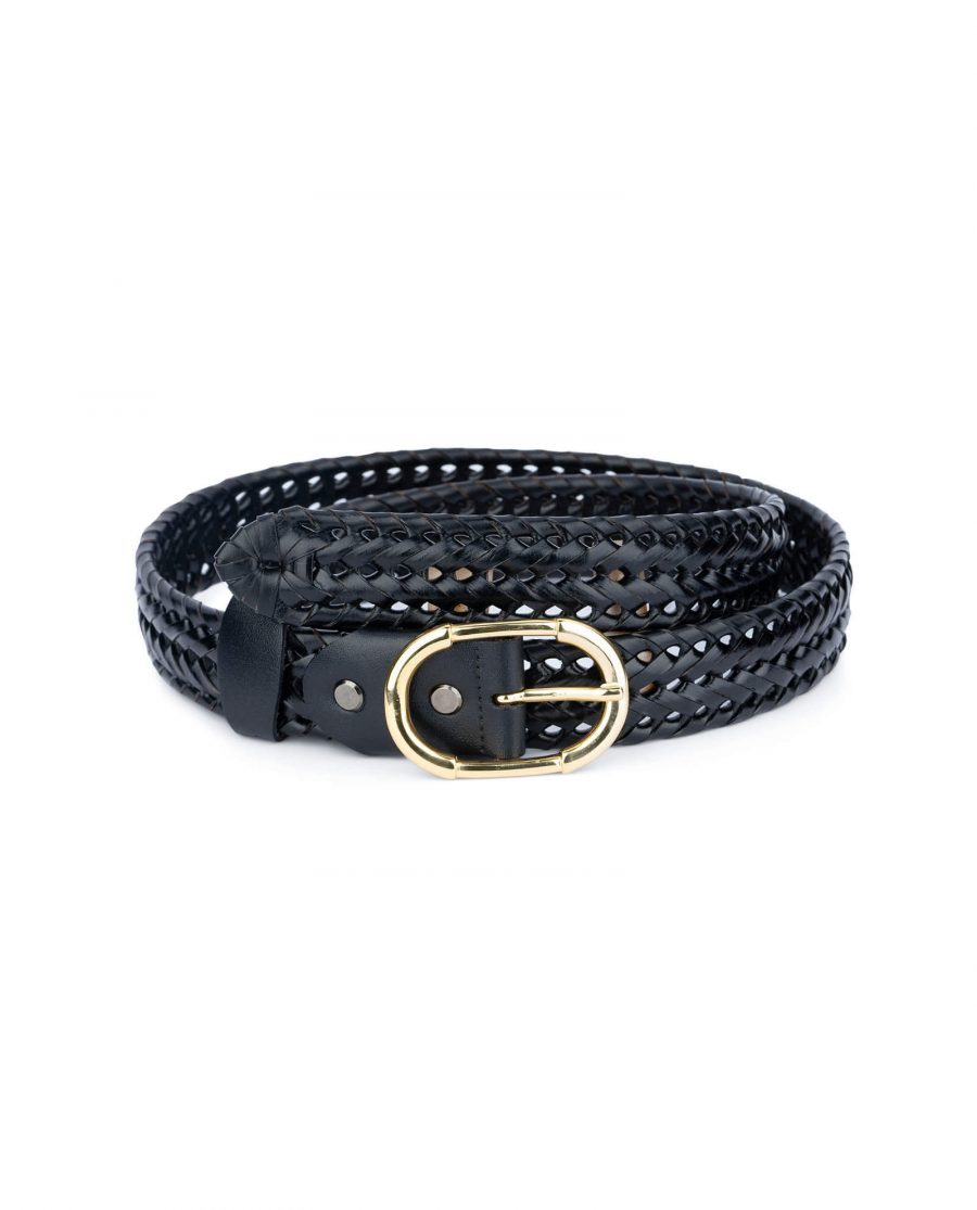 braided black belt with gold buckle 3 5cm 59usd 4