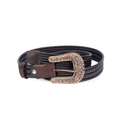 brown mens stretchy belt with western rhinestone buckle 3 5cm 75usd 4