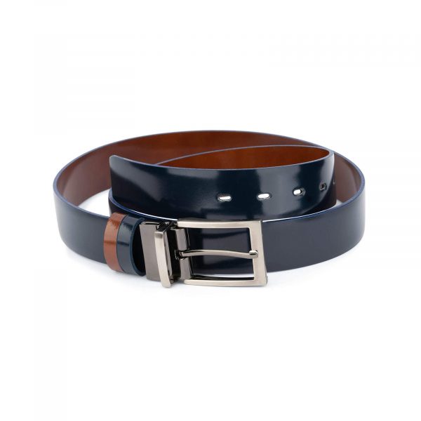 mens belt reversible navy blue brown 3 5cm 29usd 1