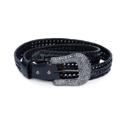 western braided belt with rhinestone buckle 3 5cm 65usd 4