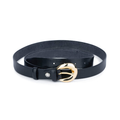 womens black belt with gold buckle 2 5cm 45usd 1