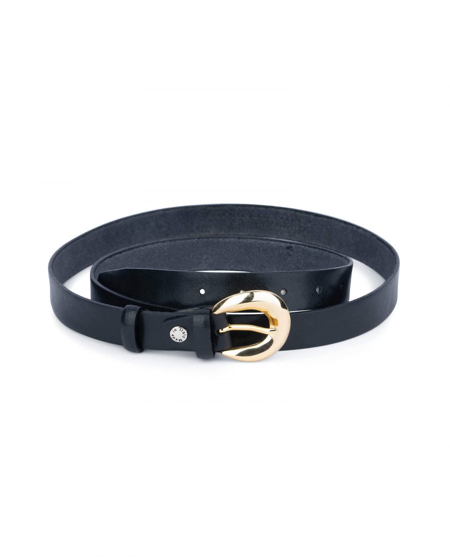 womens black belt with gold buckle 2 5cm 45usd 1
