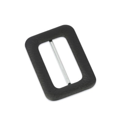 black leather coated belt buckle 2 inch 1