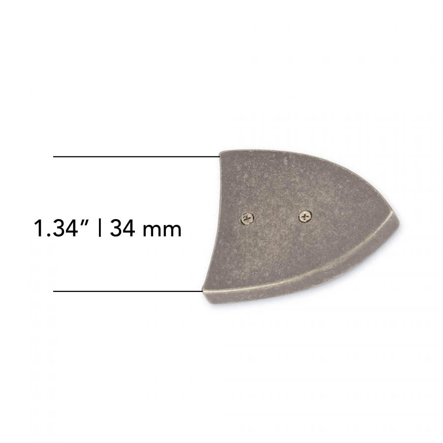 silver metal end belt tip for 31 mm